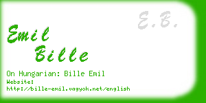 emil bille business card